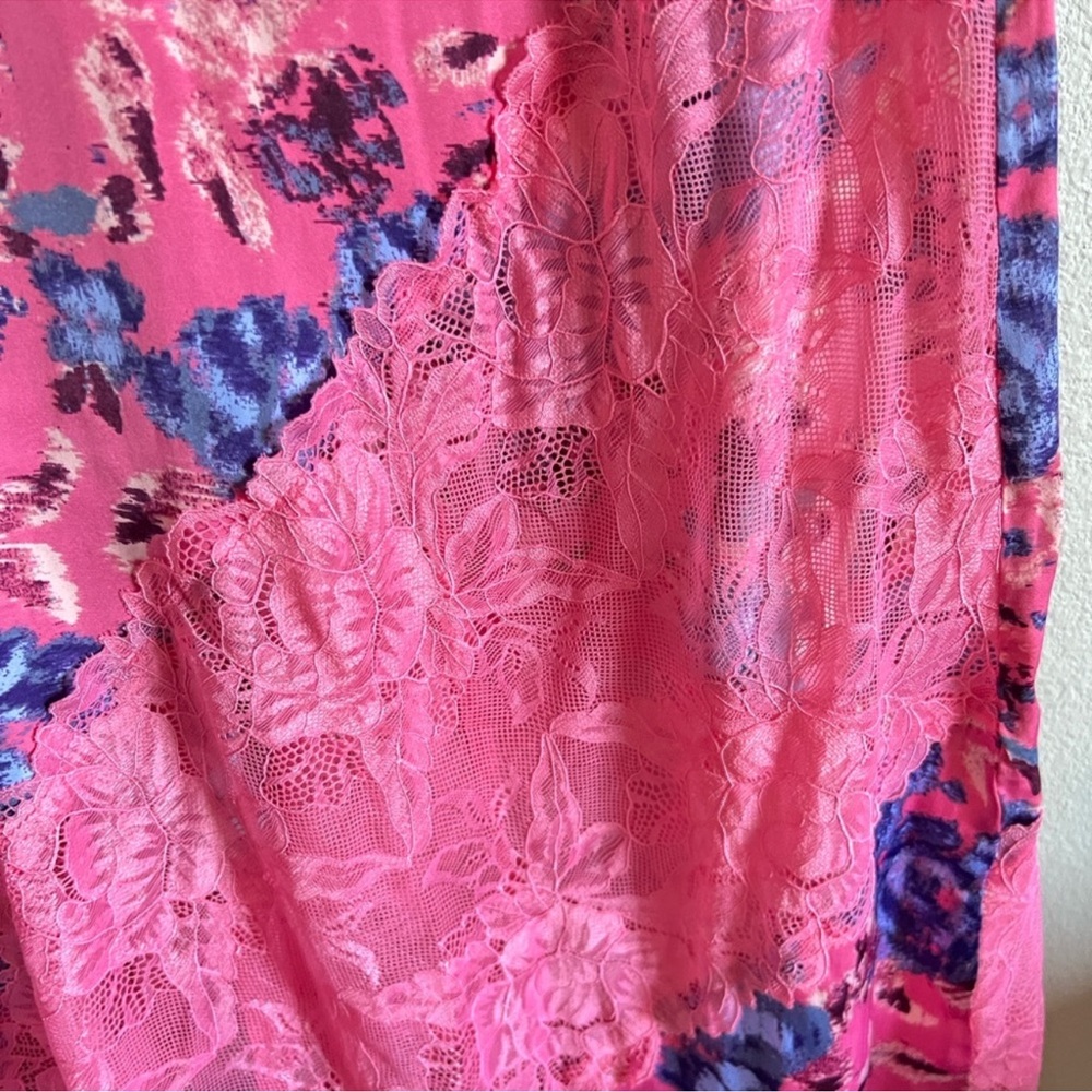 Free People First Date Printed Maxi Slip Dress in Sweet Pink Combo, XS - Picture 4 of 10